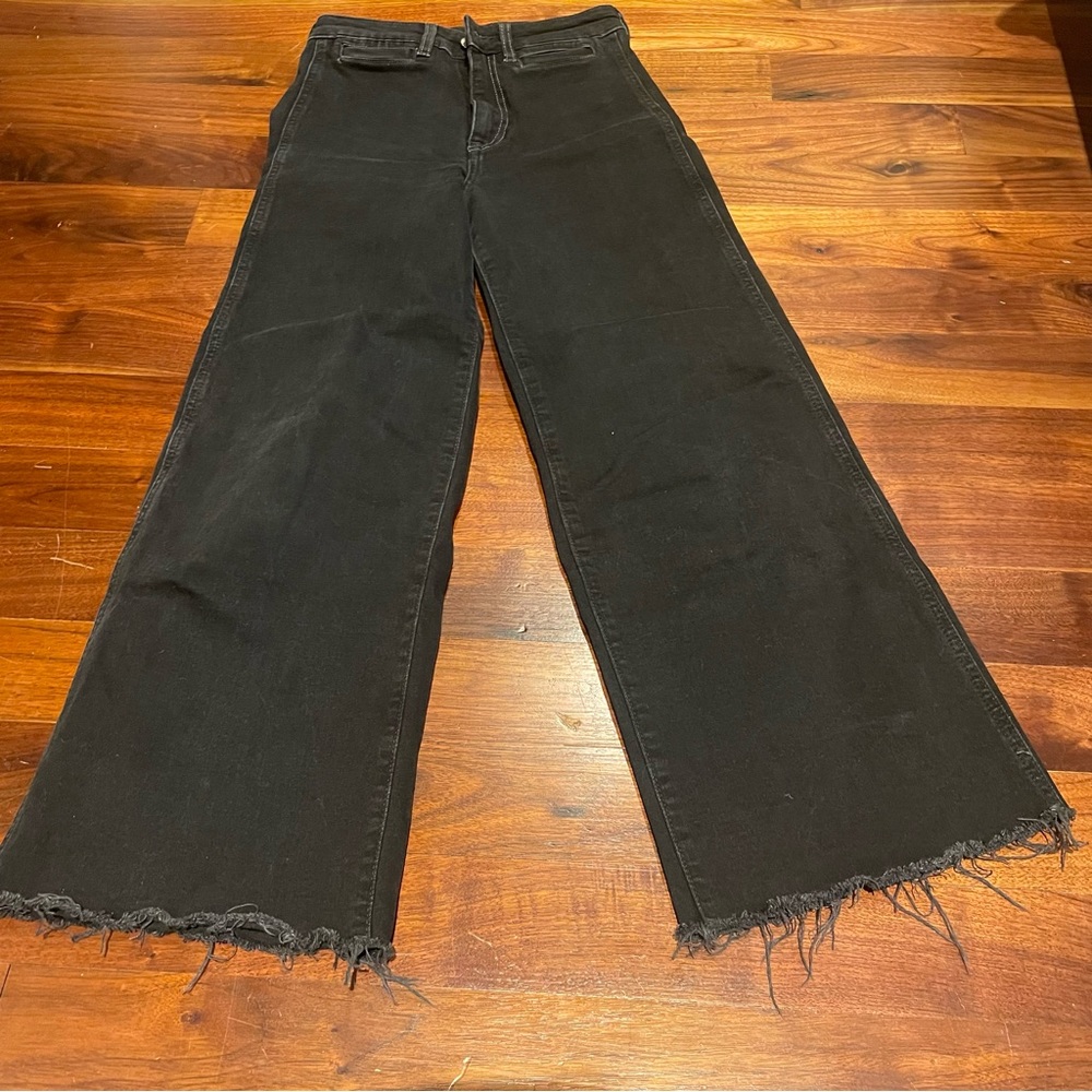 H&M size 25 black denim flare jeans
